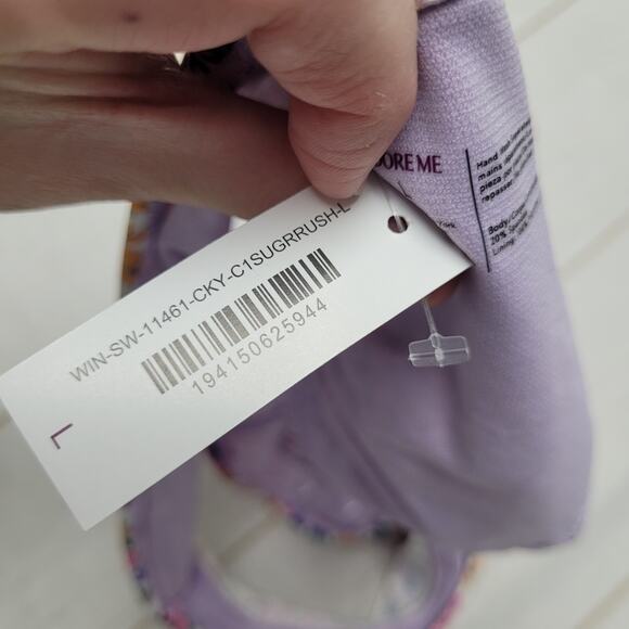 Adore Me Tiffany contour bikini bottoms cheeky ruffle floral print - Picture 4 of 8